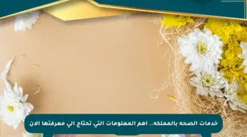 خدمات الصحة بالمملكة.. أهم المعلومات التي تحتاج إلى معرفتها الآن
